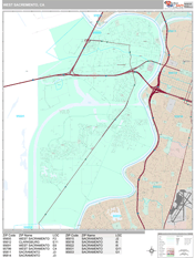 West Sacramento Digital Map Premium Style